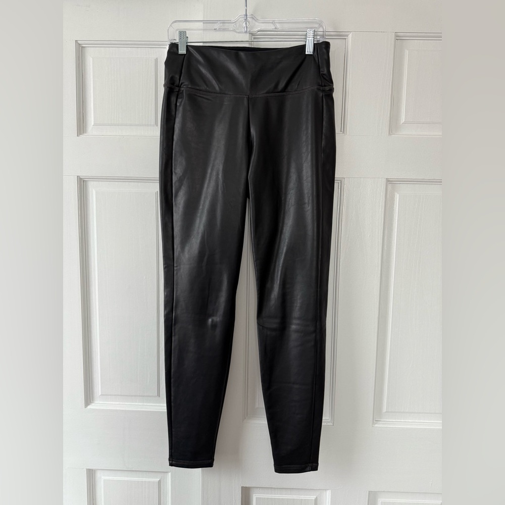 Athleta Black Faux Leather Leggings